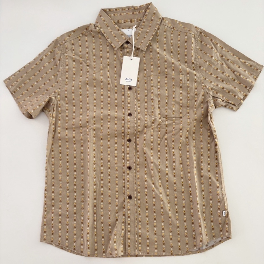 Katin Resonate Geometric Dot Short Sleeve Button Down Shirt Men’s Size Medium